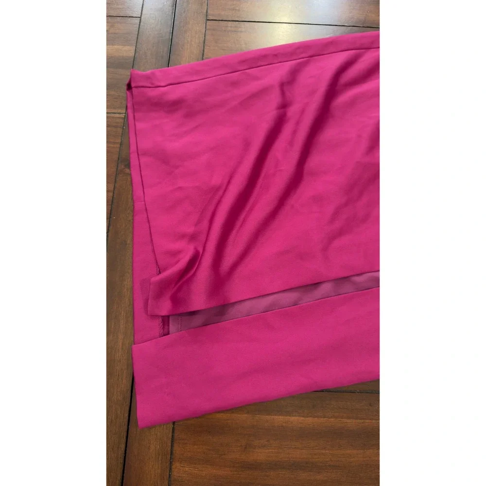 Adrianna Papell Women's Satin Crepe Dress Evening Gown Wild Magenta SZ 6 NEW NWT